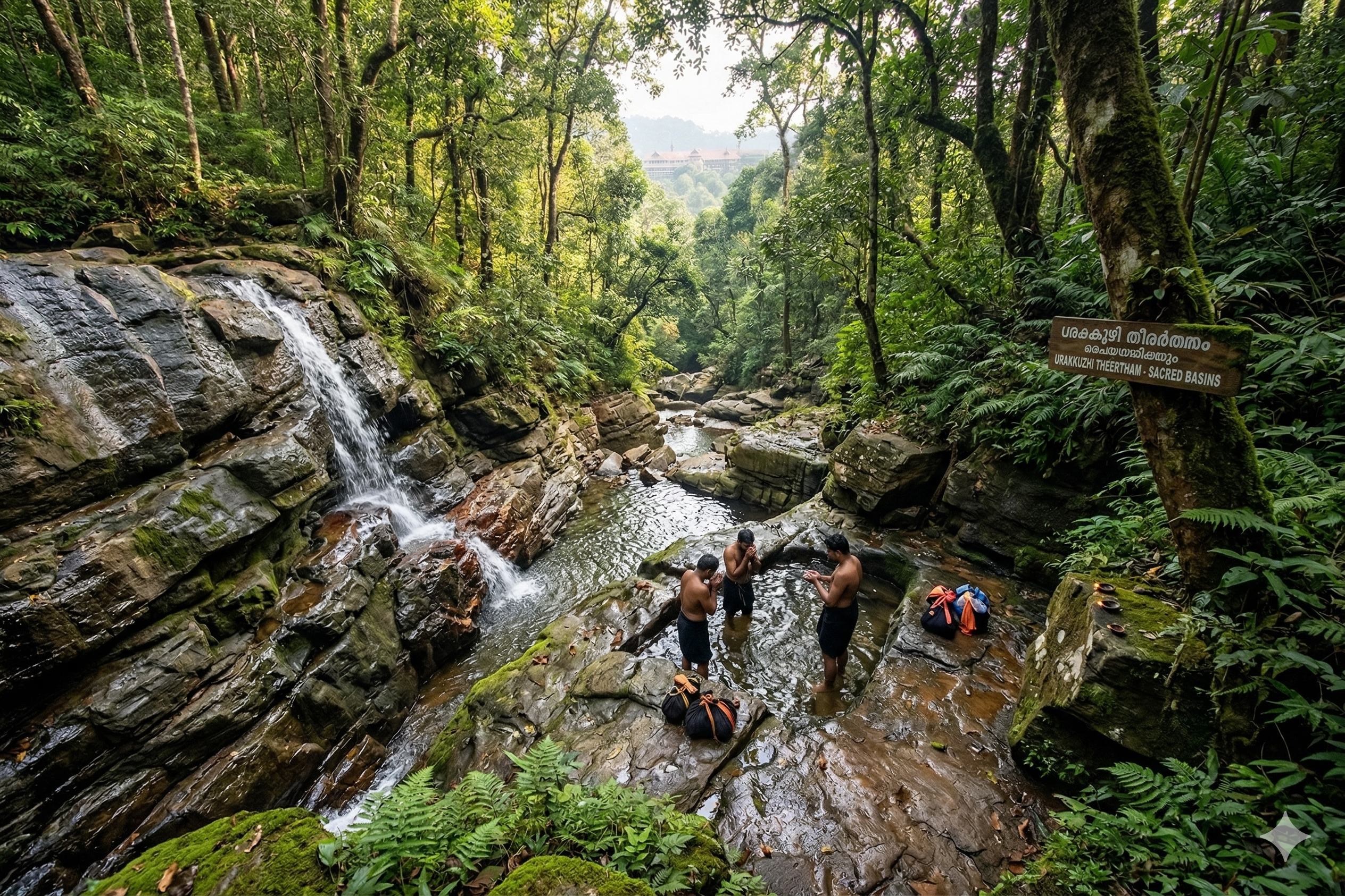 Urakkuzhi Theertham behind the Sannidhanam